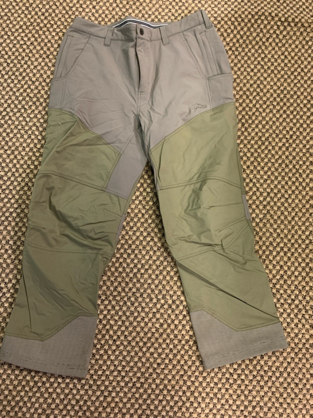 L.L. Bean Two-Tone Olive and Gray Men's Outdoor Pants 36x29
